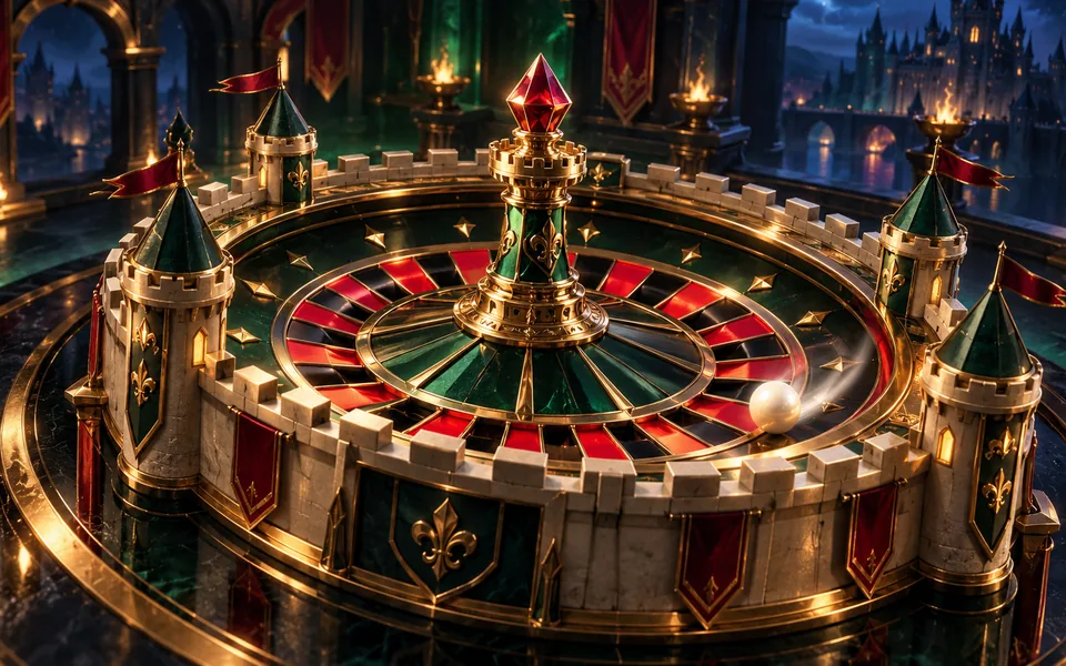 Оригинальная редакционная иллюстрация для карточки мини-игры Castle Roulette