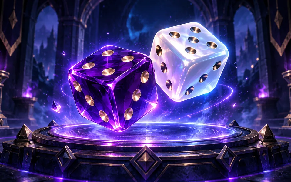 Оригинальная редакционная иллюстрация для карточки мини-игры Dice